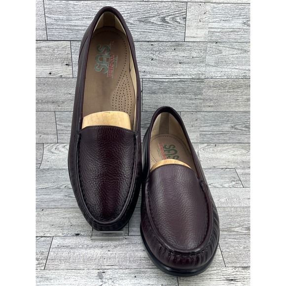 SAS Tripad Comfort Loafers Womens 11M Burgundy Leather Slip On Casual Shoes - Picture 1 of 8